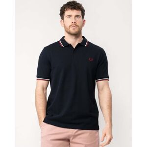 Fred Perry Mens Twin Tipped Signature Polo Shirt NOS  - Navy/White/Red T55 - M - male