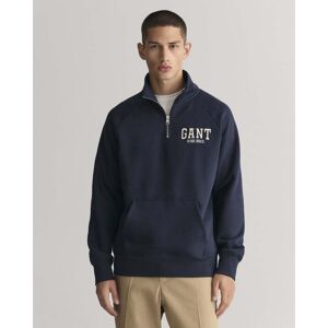 GANT Mens Arch Half-Zip Sweatshirt  - 433 Evening Blue - M - male