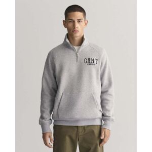 GANT Mens Arch Half-Zip Sweatshirt  - 93 Grey Melange - XL - male