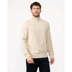 GANT Mens Cotton Flamme Half Zip Jumper  - 239 Silky Beige - XL - male