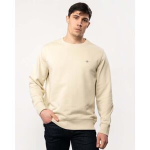 GANT Mens Regular Fit Shield Logo Crew Neck Sweatshirt  - 239 Silky Beige - XL - male