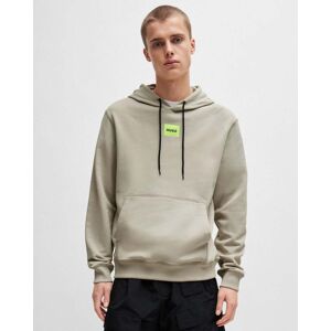 Hugo Boss Daratschi214 Label Logo Mens Hoodie  - Light/Pastel Grey 055 - L - male