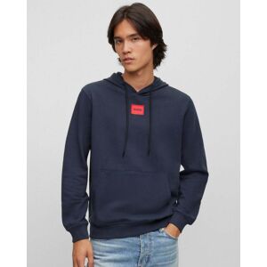 Hugo Boss Daratschi214 Label Logo Mens Hoodie  - Dark Blue 405 - L - male