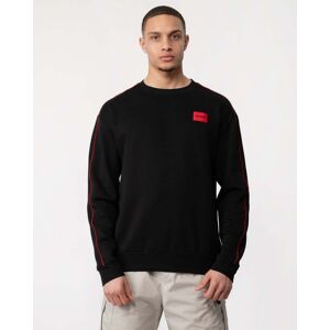 Hugo Boss Mens Badge Logo Crew Neck Loungewear Sweatshirt  - Black 001 - XL - male