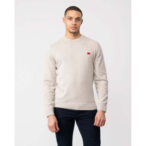 Hugo Boss San Cassius Mens Crew Neck Sweater  - Light/Pastel Grey 055 - L - male