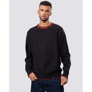 Hugo Boss Smarlo Logo Collar Mens Sweater  - Black 001 - L - male