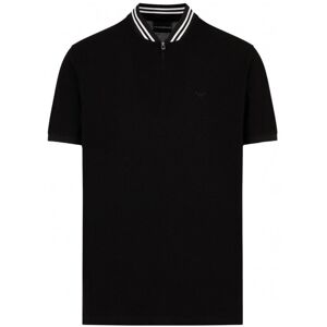 Emporio Armani Contrast Trim Polo Shirt Black - Men - Black