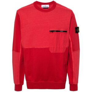 STONE ISLAND Cotton Zip Pocket Sweatshirt Red - Men - Red