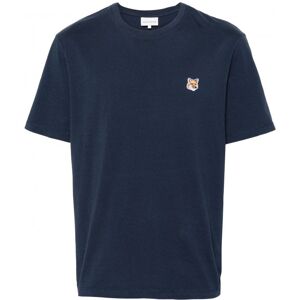 MAISON KITSUNE PARIS Fox Head Patch Regular T-shirt Navy - Men - Navy