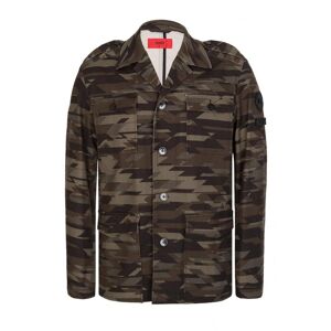By Hugo Boss Atalo-T Regular Fit Geometric Camouflage Jacket Khaki - Men - Khaki