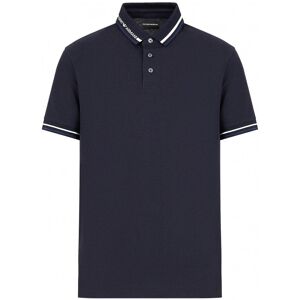 Emporio Armani Piquet Polo Shirt Navy - Men - Blue > Navy