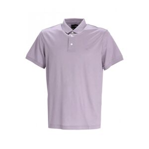 Emporio Armani Stretch Cotton Polo Shirt Purple - Men - Purple