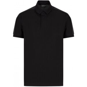 Emporio Armani Tape Logo Polo Shirt Black - Men - Black