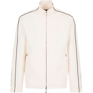 Emporio Armani Tape Logo Track Top Beige - Men - White > Cream