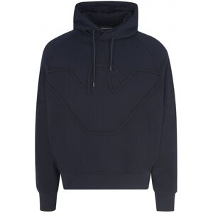 Emporio Armani Woven Eagle Hooded Top Navy - Men - Navy