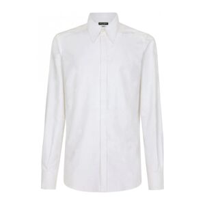 Dolce & Gabbana Woven Logo Formal Shirt - Men - White