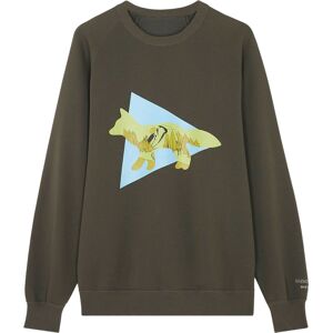 And Wander x Maison Kitsune Dry Cotton Sweatshirt - Khaki - AWMKSWT-KH - KHAKI - male - Size: UK 2