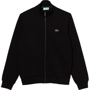 Lacoste Regular Fit Brushed Fleece Zipped Sweatshirt - Black - SH9622- - Black - male - Size: Size 3 / UK Size  S