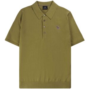 Paul Smith Zebra Logo Knitted Polo Shirt - Military Green - 504XZ-35A - MILITARY - male - Size: L
