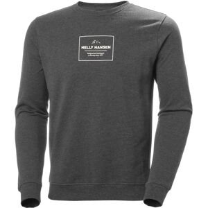 Helly Hansen Men's F2F Organic Cotton Crew Neck jumper Grey XL - Ebony Melan Grey - Male