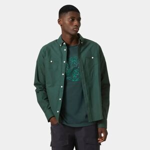 Helly Hansen Men's Organic Cotton Flannel Shirt Green M - Darkest Spr Green - Male