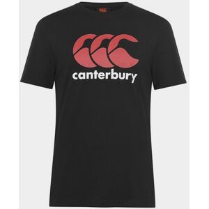 Canterbury Logo T-Shirt Black/Red/White S male