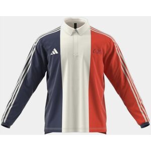 adidas FRXV Long Sleeve Polo Rugby Shirt Mens Navy/White/Red XS male