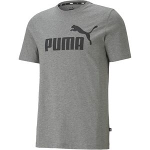 Puma 2 Col Logo Tee Grey Heather M male