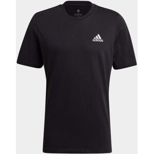 adidas Essentials Single Jersey Linear Embroidered Logo T Shirt Mens Black SL XL male