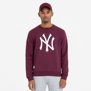 newera New York Yankees MLB Team Logo Maroon Crew Neck Sweatshirt - Red - Size: XXS - male