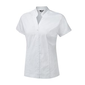 Vortex Designs Mia Short Sleeve Blouse with Mandarin Collar 6 White