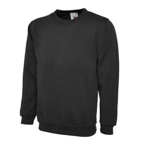 Uneek UC203 Classic Crew Neck Sweatshirt 6XL  Black