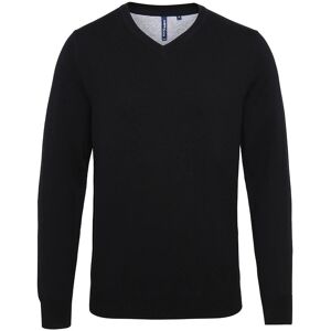 Asquith & Fox AQ042 Cotton Blend V-Neck Jumper M  Black