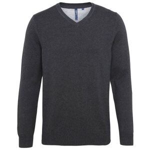 Asquith & Fox AQ042 Cotton Blend V-Neck Jumper M  Charcoal Grey