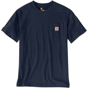 Carhartt 103296 Relaxed Fit Heavyweight Short Sleeve K87 Pocket T-Shirt Large  Navy