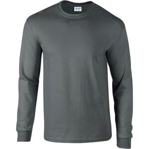 Gildan GD14 Ultra Cotton Long Sleeve T-Shirt S  Grey