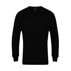 Henbury H720 Lightweight V-Neck Jumper 4XL  Black