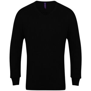 Henbury H720 Lightweight V-Neck Jumper S  Black