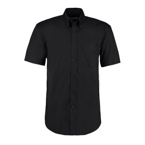 Kustom Kit KK109 Premium Short Sleeve Oxford Shirt 14.5 Black