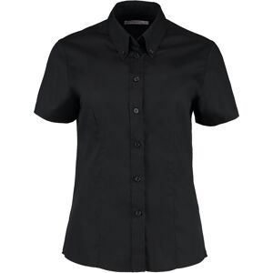 Kustom Kit KK701 Short Sleeve Oxford Blouse 28 Black