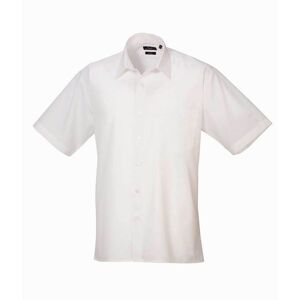 Premier PR202 Men's Short Sleeve Poplin Shirt 15.5  White
