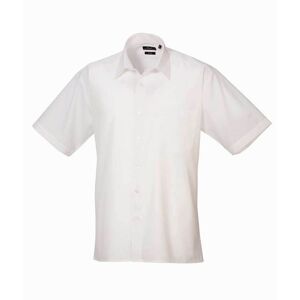 Premier PR202 Men's Short Sleeve Poplin Shirt 20  White