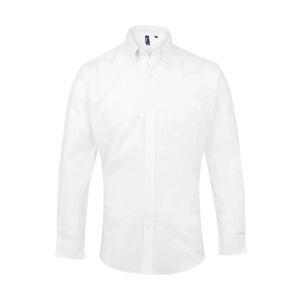 Premier PR234 Men's Classic Long Sleeve Oxford Shirt 15.5  White