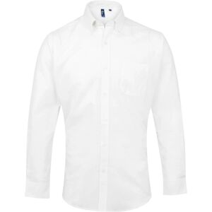 Premier PR234 Men's Classic Long Sleeve Oxford Shirt 16.5  White