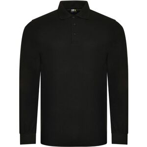 ProRTX RX102 Pro Long Sleeve Polycotton Polo Shirt L  Black