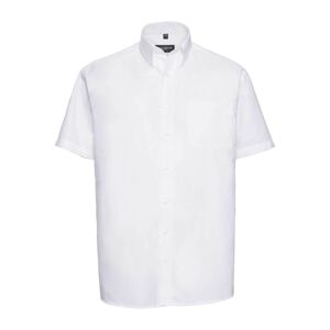 Russell Collection Russell 933M Men's Short Sleeve Oxford Shirt 21  White