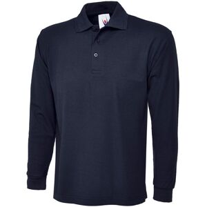 Uneek UC113 Long Sleeve Polo Shirt 4XL  Navy