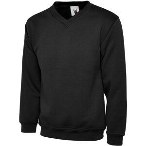 Uneek UC204 Premium V-Neck Sweatshirt 4XL Black