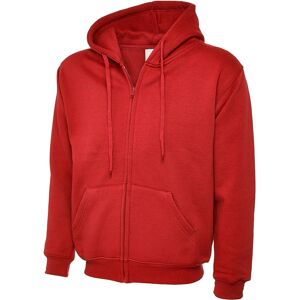 Uneek UC504 Classic Full Zip Hoodie XS  Red