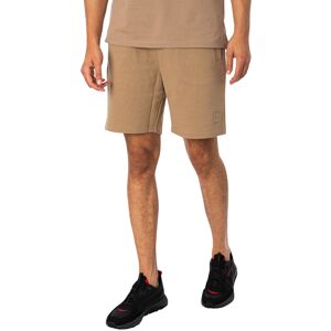 HUGO Diz Sweat Shorts  - Open Brown - Male - Size: XL